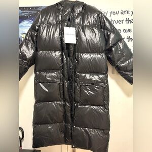 STAND STUDIO Ally Oversized Quilted Shell Hooded Down Coat NWT - Size medium